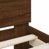 Sengeramme uten madrass med hodegavl brun eik 75x190 cm