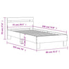 Sengeramme uten madrass med hodegavl brun eik 75x190 cm