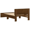 Sengeramme uten madrass med hodegavl brun eik 100x200 cm