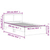 Sengeramme uten madrass med hodegavl brun eik 100x200 cm