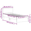 Sengeramme uten madrass med hodegavl sonoma eik 75x190 cm