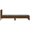 Sengeramme uten madrass med hodegavl brun eik 75x190 cm