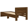 Sengeramme uten madrass med hodegavl brun eik 75x190 cm
