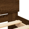 Sengeramme uten madrass med hodegavl brun eik 75x190 cm