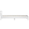 Sengeramme med hodegavl og LED-lys hvit 90x200 cm