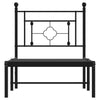 Sengeramme i metall med hodegavl svart 75x190 cm