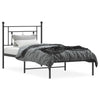Sengeramme i metall med hodegavl svart 100x190 cm
