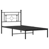 Sengeramme i metall med hodegavl svart 100x190 cm