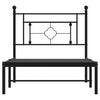 Sengeramme i metall med hodegavl svart 100x190 cm