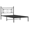Sengeramme i metall med hodegavl svart 107x203 cm