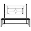 Sengeramme i metall med hodegavl svart 107x203 cm