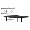 Sengeramme i metall med hodegavl svart 120x190 cm