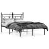 Sengeramme i metall med sengegavl svart 120x200 cm