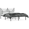 Sengeramme i metall med hodegavl svart 140x190 cm