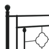 Sengeramme i metall med hodegavl svart 140x190 cm