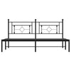 Sengeramme i metall med sengegavl svart 183x213 cm
