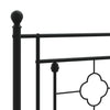 Sengeramme i metall med hode- og fotgavl svart 75x190 cm