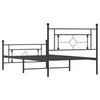 Sengeramme i metall med hode- og fotgavl svart 107x203 cm