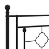 Sengeramme i metall med hode- og fotgavl svart 107x203 cm