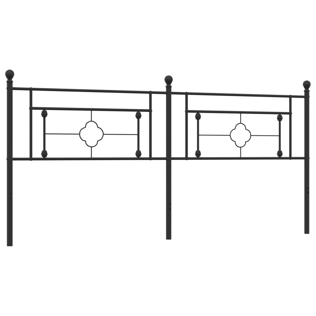 Utskiftbar sengegavl i metall svart 193 cm