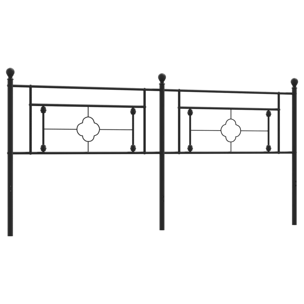 Utskiftbar sengegavl i metall svart 200 cm