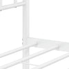 Sengeramme i metall med hode- og fotgavl hvit 100x190 cm