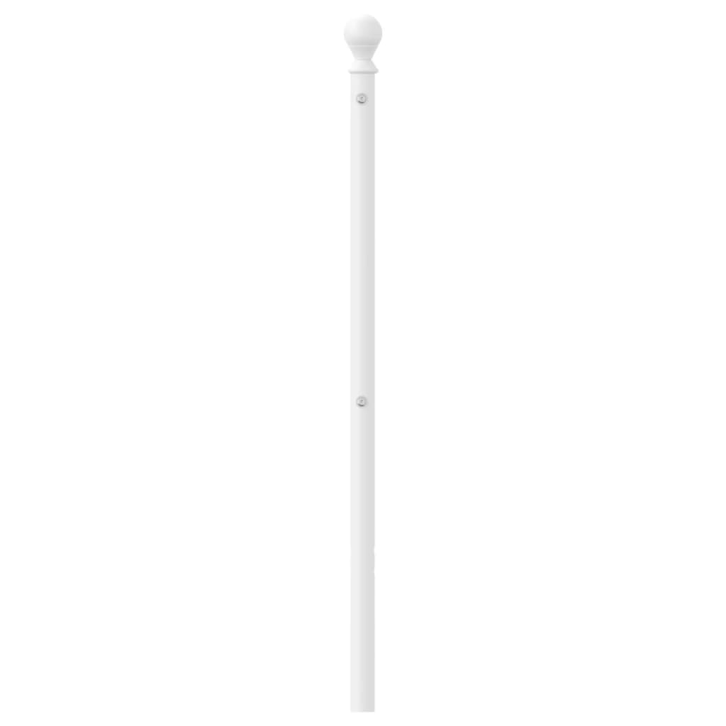 Utskiftbar sengegavl i metall hvit 75 cm