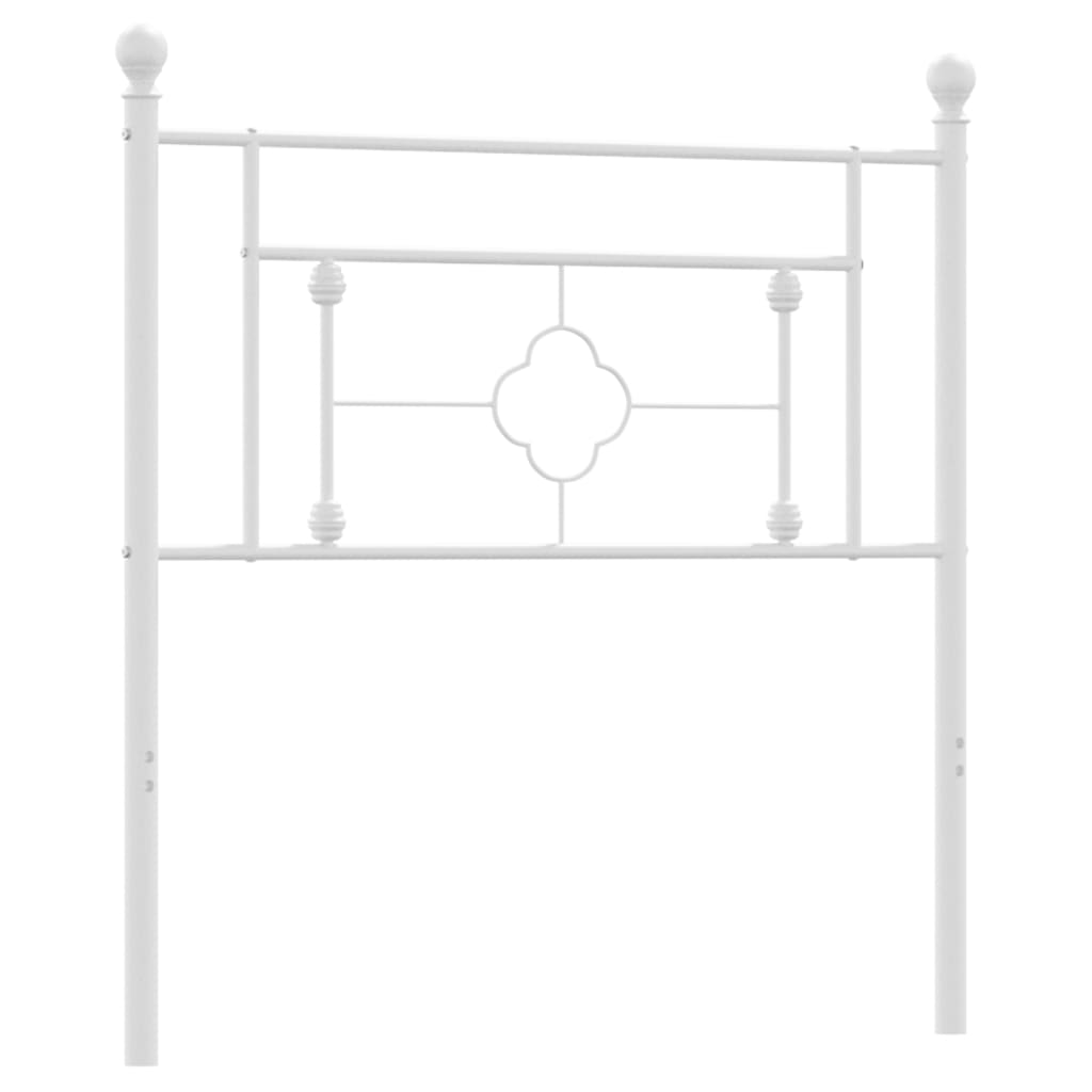 Utskiftbar sengegavl i metall hvit 100 cm