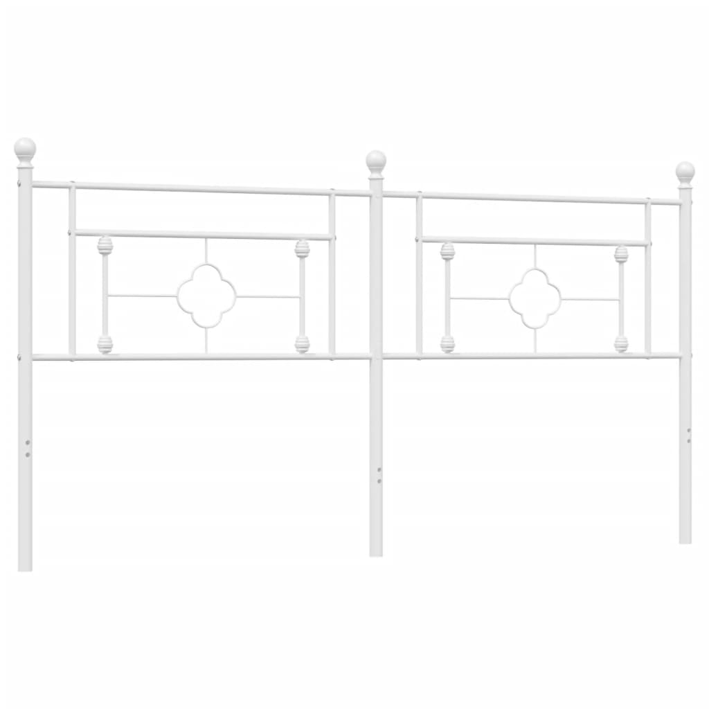 Utskiftbar sengegavl i metall hvit 180 cm