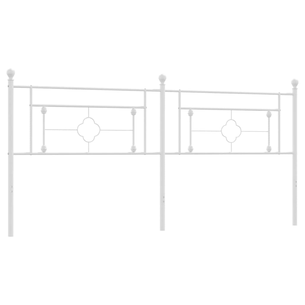 Utskiftbar sengegavl i metall hvit 193 cm