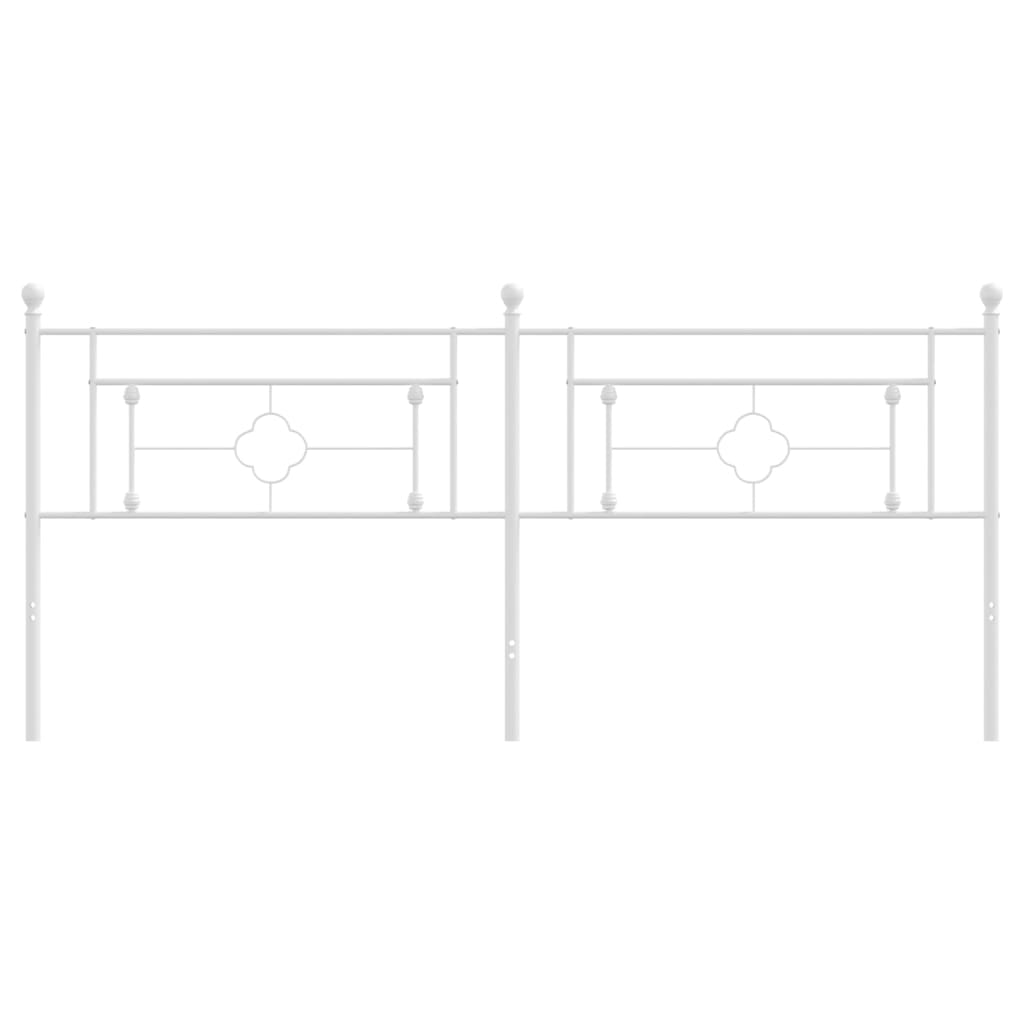 Utskiftbar sengegavl i metall hvit 200 cm