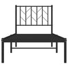 Sengeramme i metall med hodegavl svart 75x190 cm