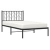 Sengeramme i metall med hodegavl svart 100x190 cm