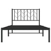 Sengeramme i metall med hodegavl svart 100x190 cm