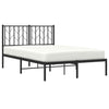 Sengeramme i metall med sengegavl svart 120x200 cm