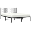 Sengeramme i metall med hodegavl svart 135x190 cm