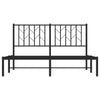 Sengeramme i metall med hodegavl svart 135x190 cm