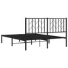 Sengeramme i metall med hodegavl svart 135x190 cm