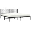 Sengeramme i metall med sengegavl svart 183x213 cm