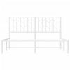 Sengeramme i metall med hodegavl hvit 135x190 cm