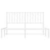 Sengeramme i metall med hodegavl hvit 140x190 cm