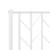 Sengeramme i metall med hode- og fotgavl hvit 80x200 cm