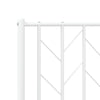 Sengeramme i metall med hode- og fotgavl hvit 140x190 cm