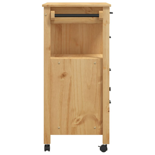 Kjøkkenvogn MONZA 84x40x88,5 cm heltre furu