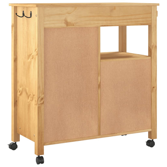 Kjøkkenvogn MONZA 84x40x88,5 cm heltre furu