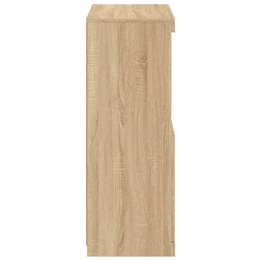 Skjenk med LED-lys sonoma eik 60,5x37x100 cm