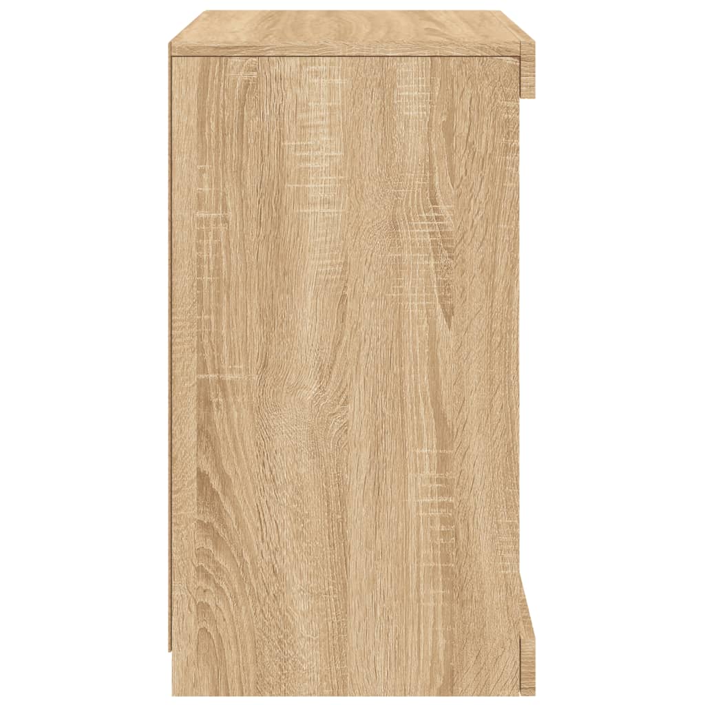Skjenk med LED-lys sonoma eik 41x37x67 cm