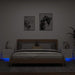 Vegghengte nattbord med LED-lys 2 stk hvit