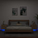 Vegghengte nattbord med LED-lys 2 stk sonoma eik