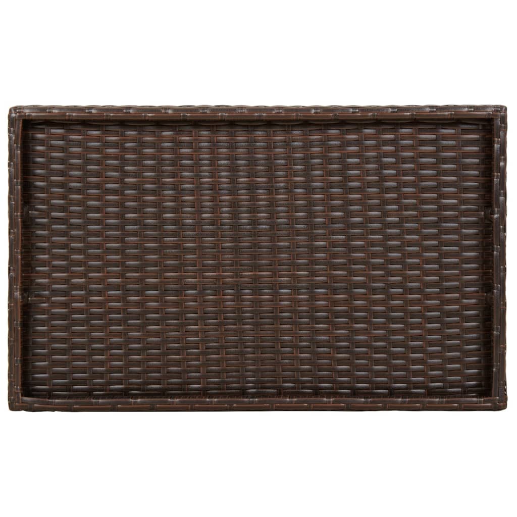 Sammenleggbart brettbord brun 65x40x75 cm polyrotting